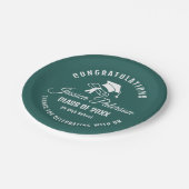 Groene Elegant Graduation Party - Gepersonaliseerd Papieren Bordje (Gekanteld)