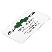 Groene Elegant Hearts sparen de Magnet van de Datu Magneet (Linkerzijde)