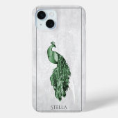 Groene Elegant Peacock - Gepersonaliseerd Case-Mate iPhone Case (Achterkant)
