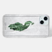 Groene Elegant Peacock - Gepersonaliseerd Case-Mate iPhone Case (Achterkant (horizontaal))