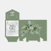 Groene Elegant Waterverf — Minimale hoeveelheid Bedankdoosjes (Uitgevouwen)