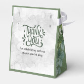 Groene Elegant Waterverf — Minimale hoeveelheid Bedankdoosjes (Achterkant)