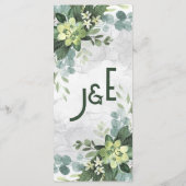 Groene Elegant Waterverf — Minimale hoeveelheid Menu (Achterkant)