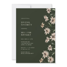 Groene Elegante Bloemige Bruids-Shower