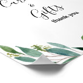 Groene Elegante Bloemkaarten en Cadeaubord Poster (Hoek)