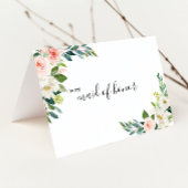 Groene Elegante Bloemrijke Trouwjuffrouw Dank Je Bedankkaart