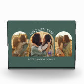 Groene elegante boog multi foto beste mama (Voorkant)