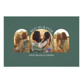 Groene elegante boog multi foto beste mama foto afdruk (Voorkant)