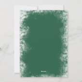 Groene Elegante Botanische Krans Kerstscript Feestdagenkaart (Achterkant)