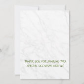 Groene elegante bruiloft uitnodiging (Achterkant)