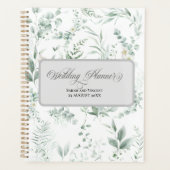 Groene Elegante Calligrafie Bruiloft Planner (Voorkant)