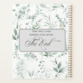 Groene Elegante Calligrafie Bruiloft Planner (Achterkant)
