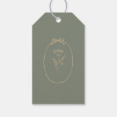 Groene Elegante Dank Je Cadeaulabel (Achterkant)