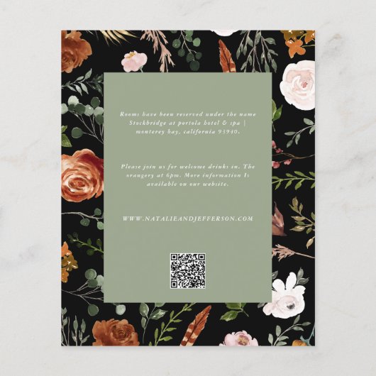 Groene elegante details bruiloft (Achterkant)