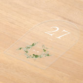 Groene Elegante Eucalyptus Krans Boog Tafelnummer (Laagn)