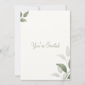 Groene Elegante Florant Save the Date Weeding Kaart (Achterkant)