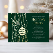 Groene Elegante Kerst Party Zakelijke Vakantie Folie Uitnodiging