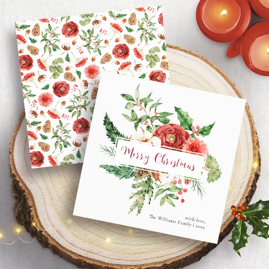 Groene Elegante Kerstkaart