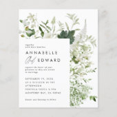 Groene elegante moderne botanische scriptbruiloft (Voorkant)