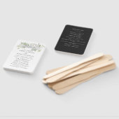 Groene elegante moderne botanische scriptbruiloft handwaaier (Niet-gemonteerd)