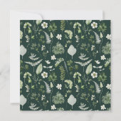 Groene elegante moderne botanische scriptbruiloft save the date (Achterkant)