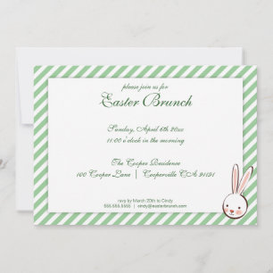 Groene Elegante Pasen Brunch Uitnodiging