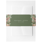 Groene Elegante Pine Uitnodigingen Wikkel