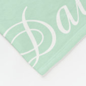 Groene Elegante Script Familie Namen Monogram Hart Fleece Deken (Hoek)