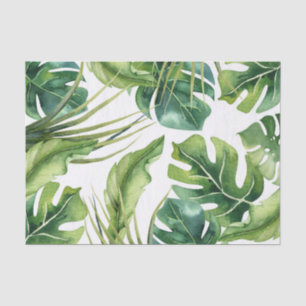Groene Elegante Tropische Zomer Palm Bladeren Chic Tissuepapier