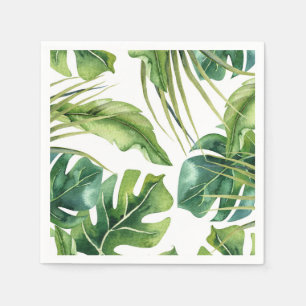 Groene Elegante Tropische Zomer Palmbladeren Bruil Servet