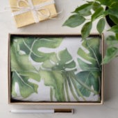 Groene Elegante Tropische Zomerpalmbladeren Chic Tissuepapier (Geschenk)