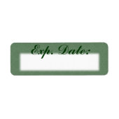 Groene Elegante Vervaldatum Etiketten (Voorkant)