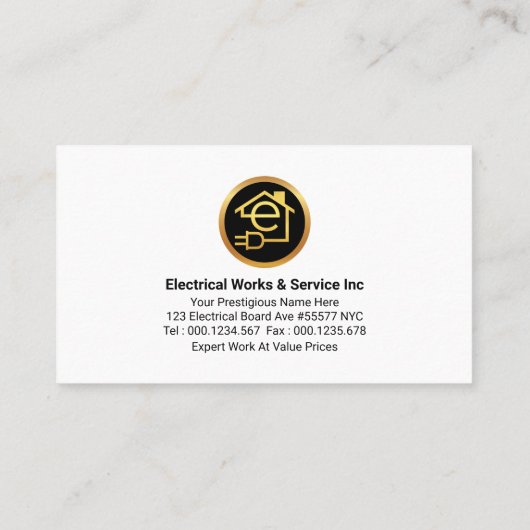 Groene Elektricien Lampenkap Circuit Visitekaartje (Achterkant)