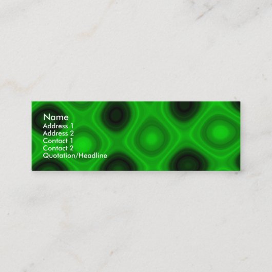 Groene elektriciteit II Mini Visitekaartje (Voorkant)