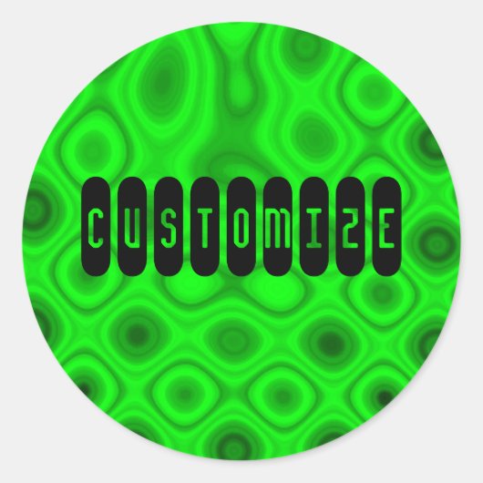 Groene elektriciteit II - Sjabloon Ronde Sticker (Voorkant)