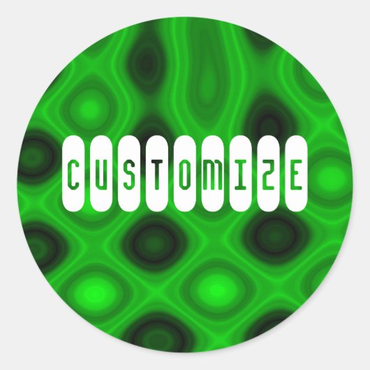 Groene elektriciteit III - Sjabloon Ronde Sticker (Voorkant)