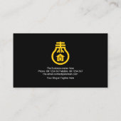 Groene elektrische blikseminslag elektricien visitekaartje (Achterkant)