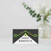 Groene elektrische dakbedrading frame visitekaartje (Staand voorkant)