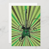 Groene Elektrische Gitaar Kaart (Voorkant / Achterkant)