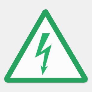 Groene elektrische teken symbool ecologie macht sticker
