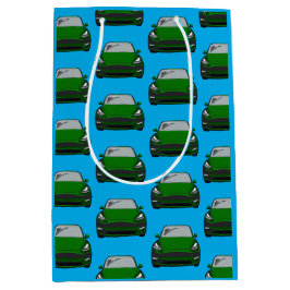Groene Elektrische Voertuig SUV Auto Blauwe Achter Medium Cadeauzakje