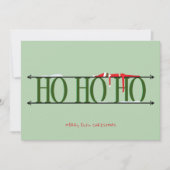 Groene Elf Shenanigans Zakelijke Kerstkaart (Voorkant)