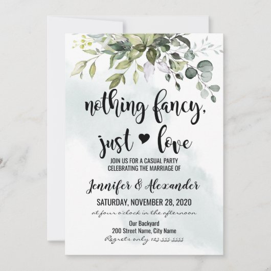 Groene Elopement Trouwdag (Voorkant)