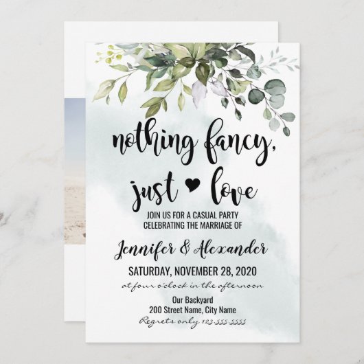 Groene Elopement Trouwdag (Voorkant / Achterkant)