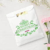 Groene embleem Kerst Favor Zak Bedankzakje (Gezegeld)