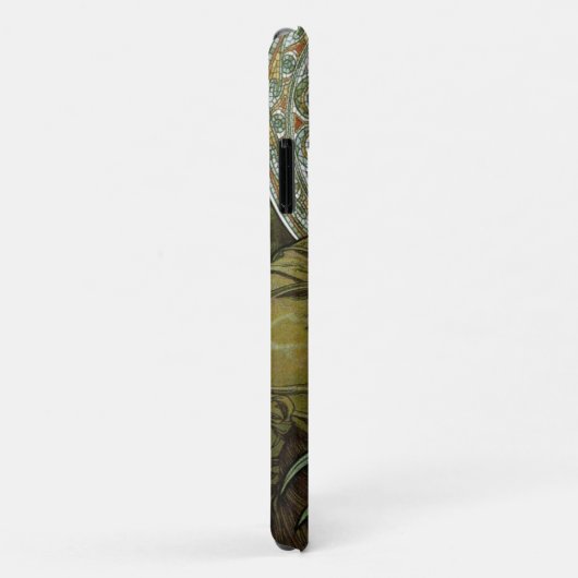  groene Emerald Temptress Art Nouveau Mucha Case-Mate iPhone Case (Achterkant/rechts)