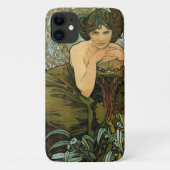  groene Emerald Temptress Art Nouveau Mucha Case-Mate iPhone Case (Achterkant)