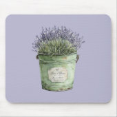 Groene Emmer Lavendel Bloemen Muismat (Voorkant)