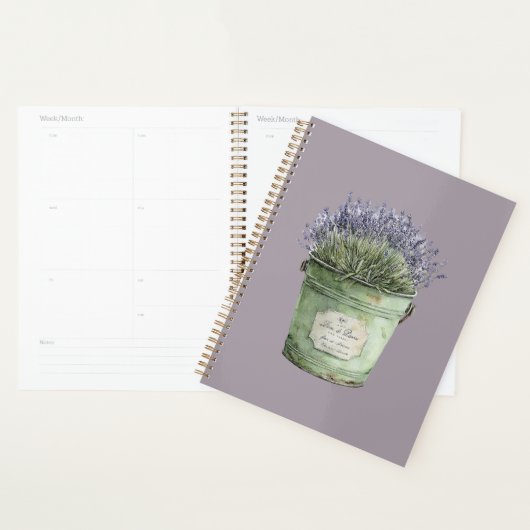 Groene Emmer Lavendel Bloemen Planner (Display)