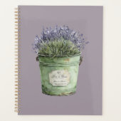 Groene Emmer Lavendel Bloemen Planner (Voorkant)